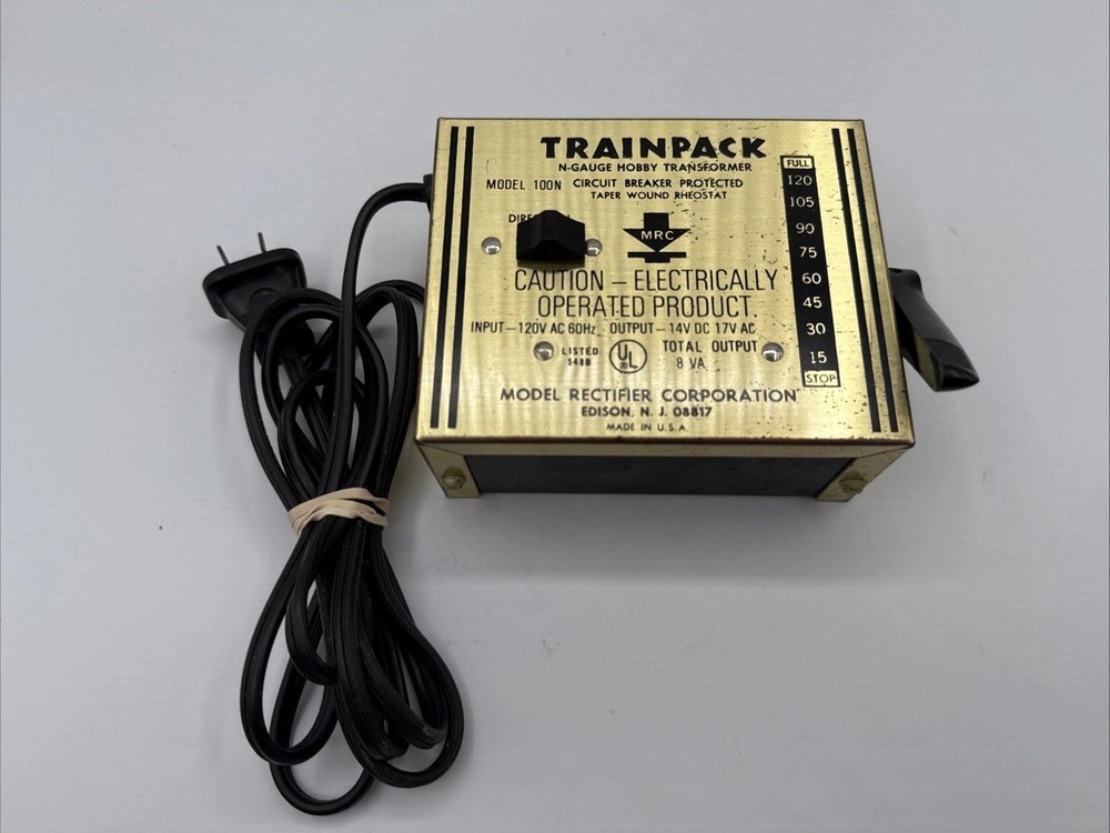 MRC N Gauge Train Pack 100N - Model Train Control Power Pack/Hobby Transformer