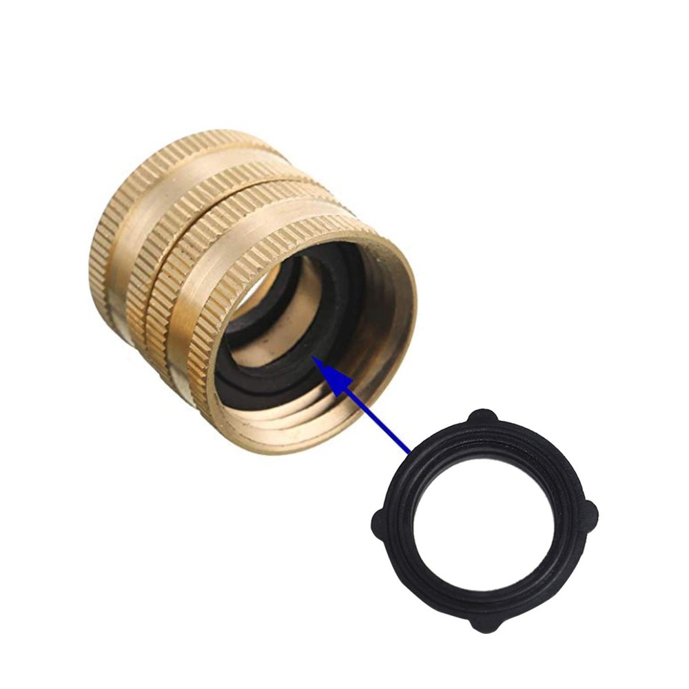 Hourleey Garden Hose Adapter, 3/4 Inch Solid Brass 2 Sets,