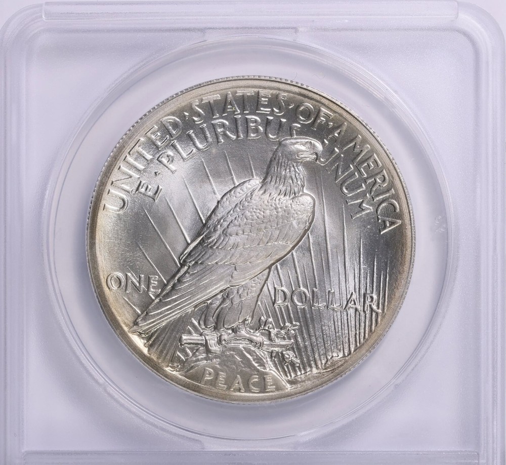 1917 Peace Dollar Daniel Carr Broken Sword Overstrike Token ANACS MS 69