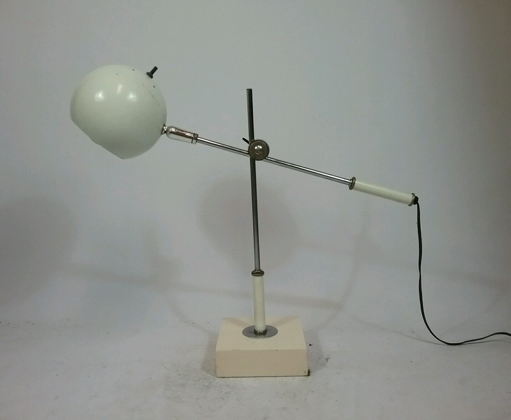 Vtg atomic Mid Century Modern Retro Desk Table Lamp Light Drafting adjustable