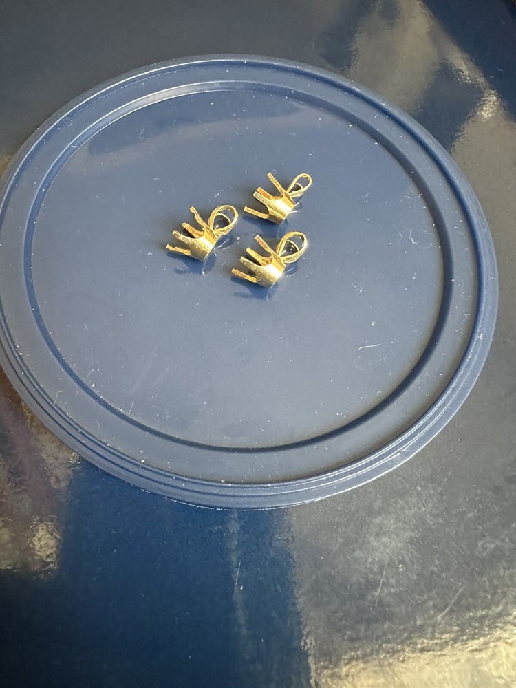 0.75CT 14K Yellow gold round 4 prong pendant setting solid base mounting