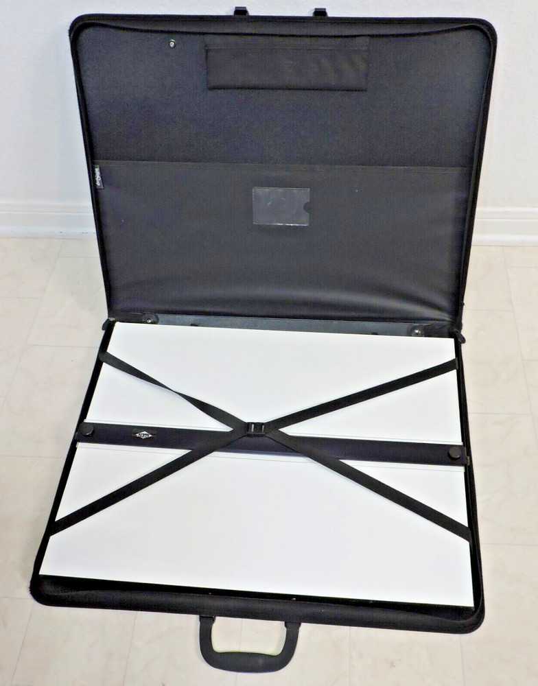 ALVIN 18"x24" Parallel Straight Edge White Drawing/Drafting Board With Case