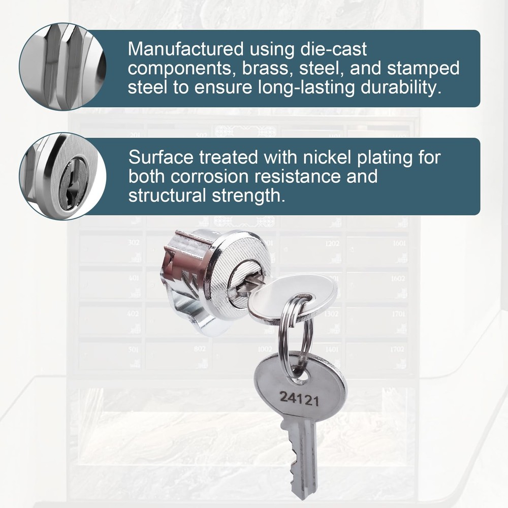 MP4946 Mailbox Lock Replacement Compatible with Cutler-Federal Silver
