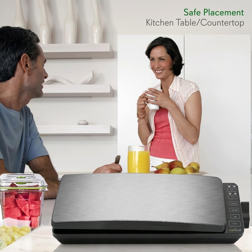 NutriChef PKVS35STS Automatic Food Vacuum Sealer System (Open Box)