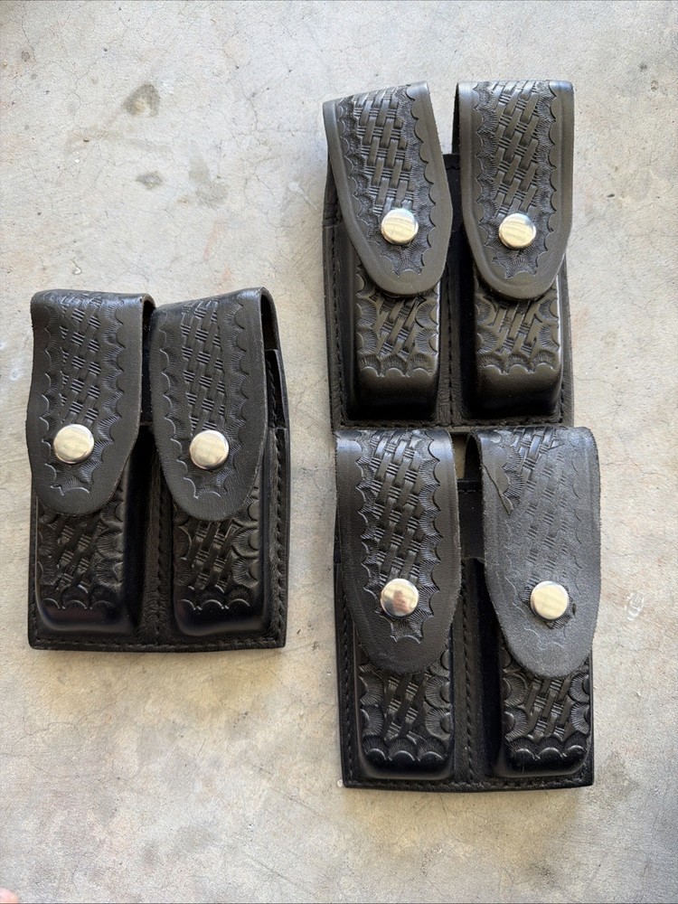 GALLS G4177 3W LEATHER DOUBLE MAGAZINE CASE