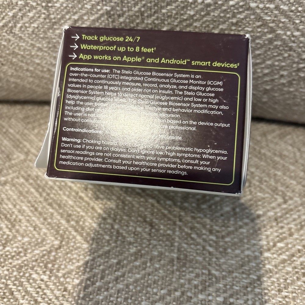 Stelo Glucose Biosensor Kit New - Sealed BB 11/26