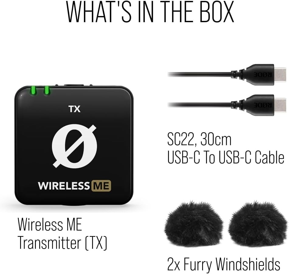 Wireless ME TX Ultra-Compact Wireless Transmitter with Built-In Microphone, On-B