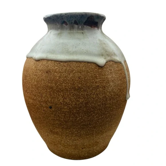 Studio Pottery Drip Glaze Vase