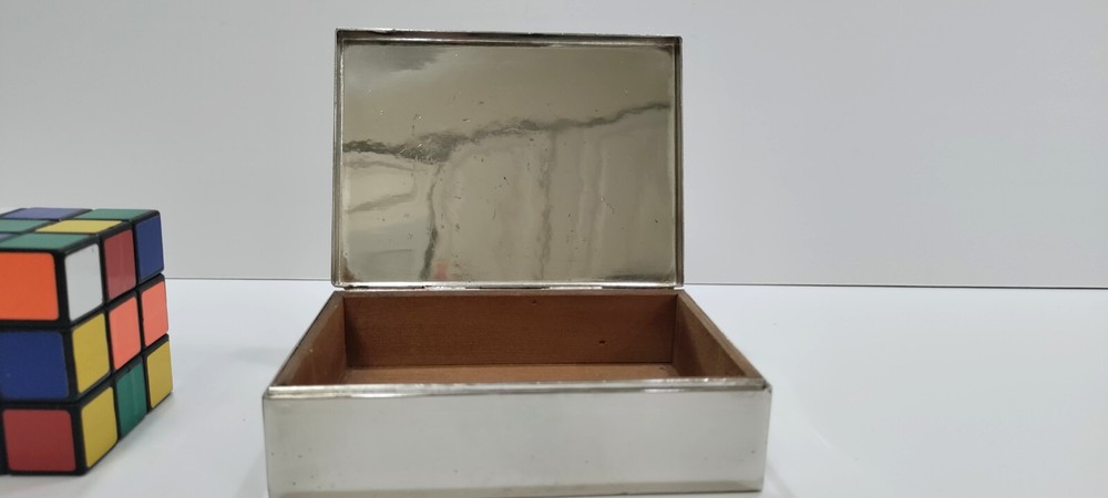 MANDALIAN MFG Co Silverplate Cigarette Box c. 1920s