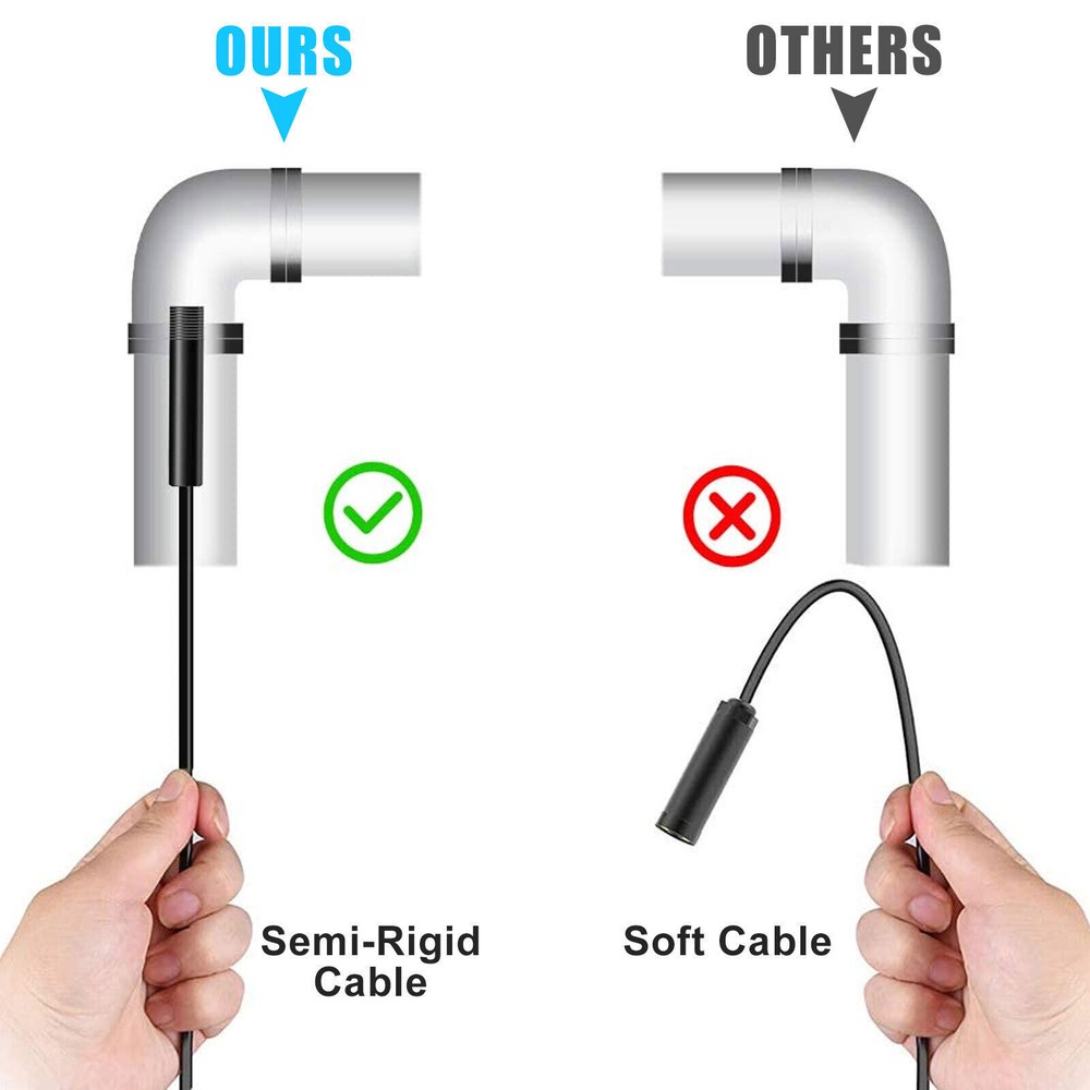 6 LED HD Snake Endoscope Borescope Inspection Camera for USB Type C Android PC