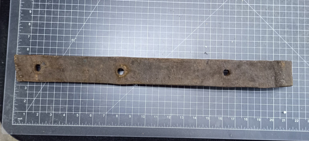 Antique Hand forged strap hinge 2" x 23"