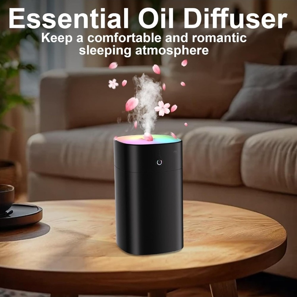 Super Silent USB Mini Humidifier & Aroma Diffuser - Portable Cool Mist - Gray