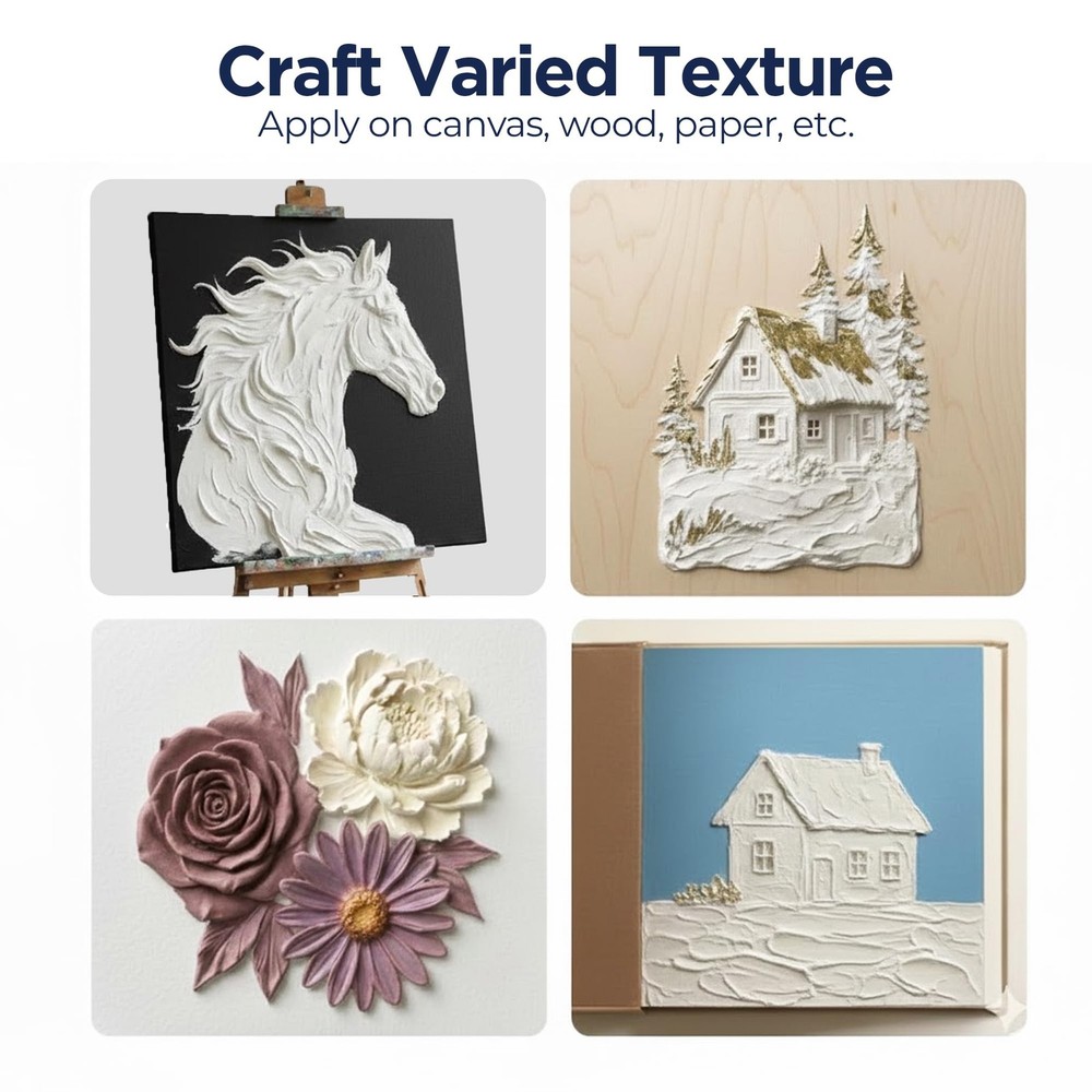 Thick Modeling Paste White 28.2 Oz / 800gm - High Density, Acrylic Medium for...