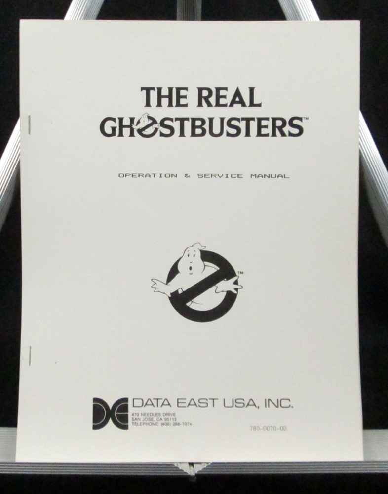 Original 1987 Data East® Shooter VIDEO GAME MANUAL ‘The Real Ghostbusters'