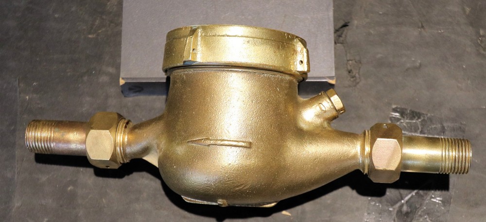 Vintage Solid Brass Water Meter Steampunk Aqua Meter 1992