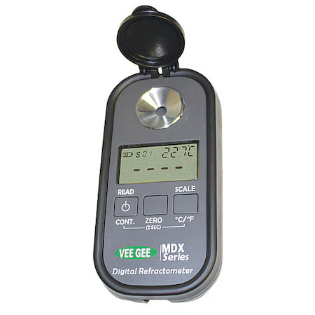 Vee Gee 48102 Digital Refractometer, Nd, Brix, 0.0-90.0%