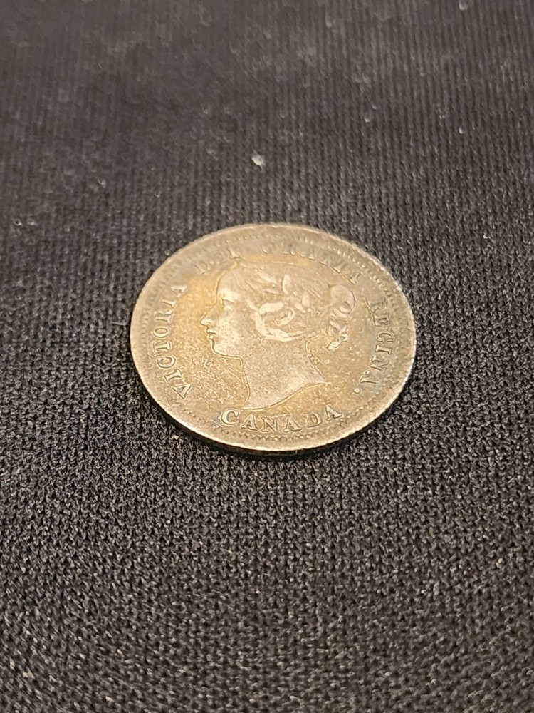 1870 Canada 5 Cents Silver Coin