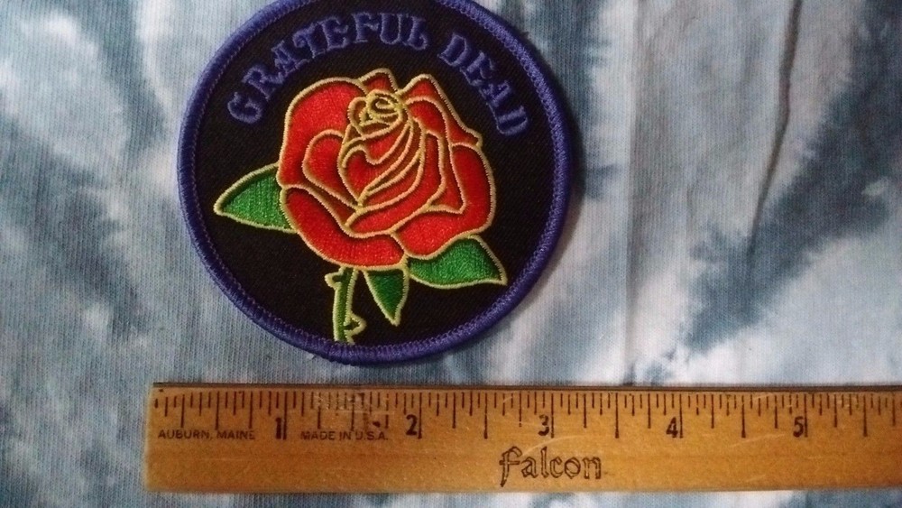 Grateful Dead Red Rose 3 Inch Iron On Patch