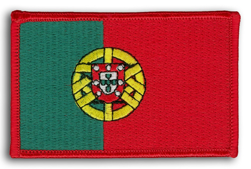 Portugal Flag Patch 3 1/2" x 2 1/4" New