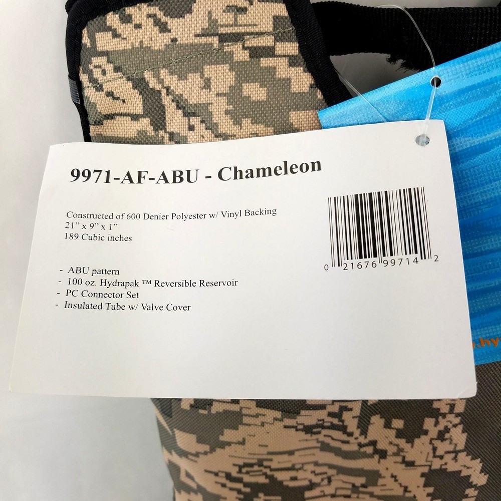 Code Alpha 3L ABU Chameleon Hydrapak Hydration Backpack Military Iss New W/Tags