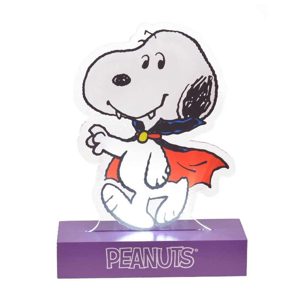 Mark Feldstein, Peanuts Dracula Snoopy LED Illuminated Halloween Tabletop Lig...