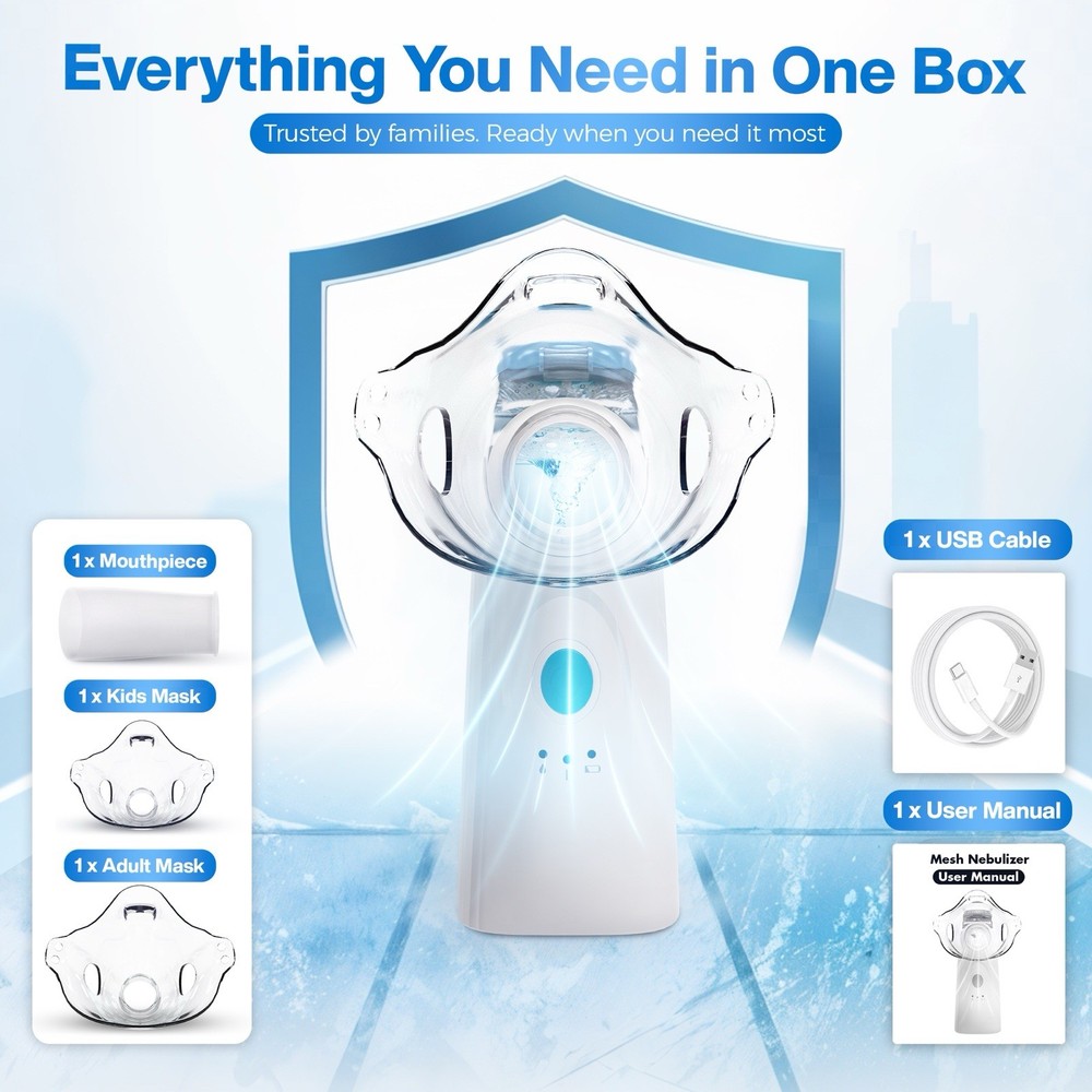 Portable Nebulisation Device – 3 Modes, Auto-Clean System, Quiet & Rechargeable