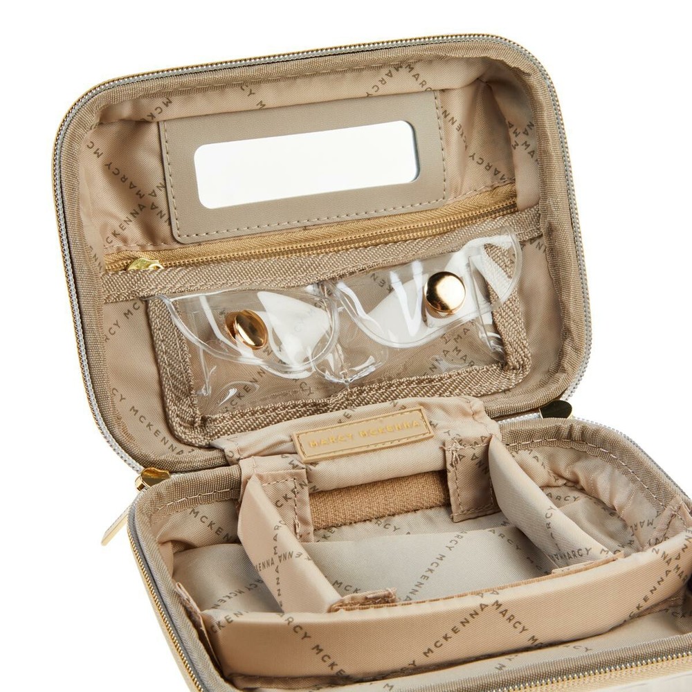 Marcy McKenna Hamptons Beauty Case and Mini Case Bundle 2-pc Set Purple NWT