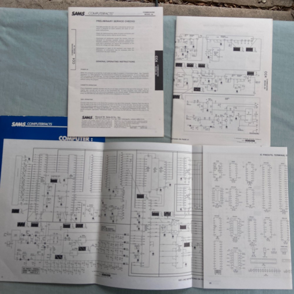 Vintage Sams Computer Facts Commodore 64 CC4 Technical Specs Service Data Manual