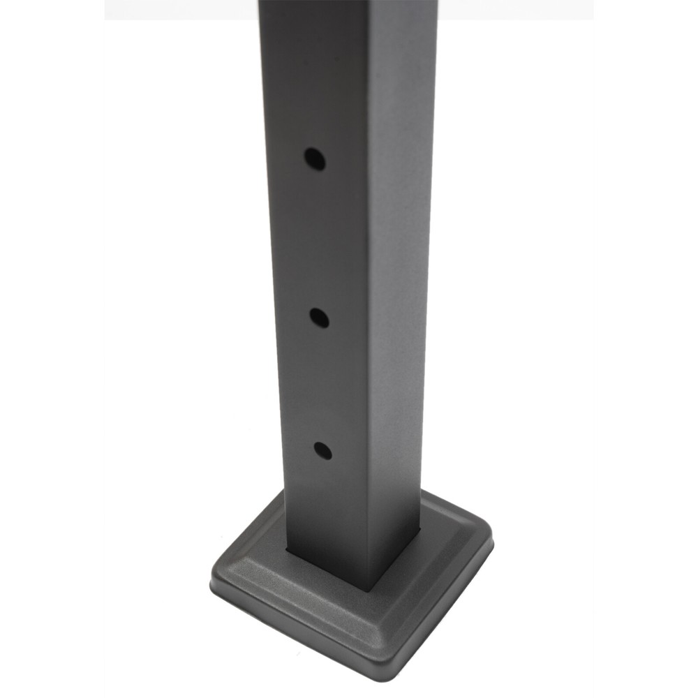 Cable Railing Post 36"x2"x2" Deck Railing Horizontal Drilling Angle Black