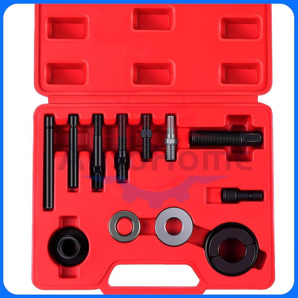 13PCS Power Steering Pump Pulley Puller Remover & Alternator Installer Tool Kit