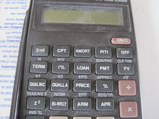 Texas Instruments BA Real Estate Calculator
