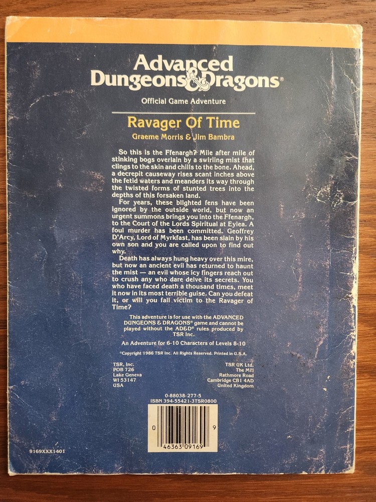 I8 Ravager of Time adventure module D&D TSR Basic Dungeons Dragons BECMI