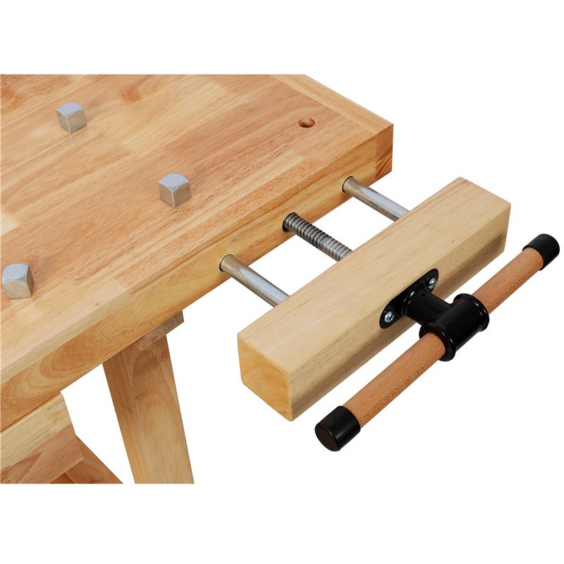 48" Heavy Duty Wood Workbench Work Table w/Adjustable Handle & Drawer for Garage