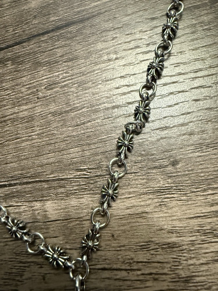 Silver Chrome Cross Necklace