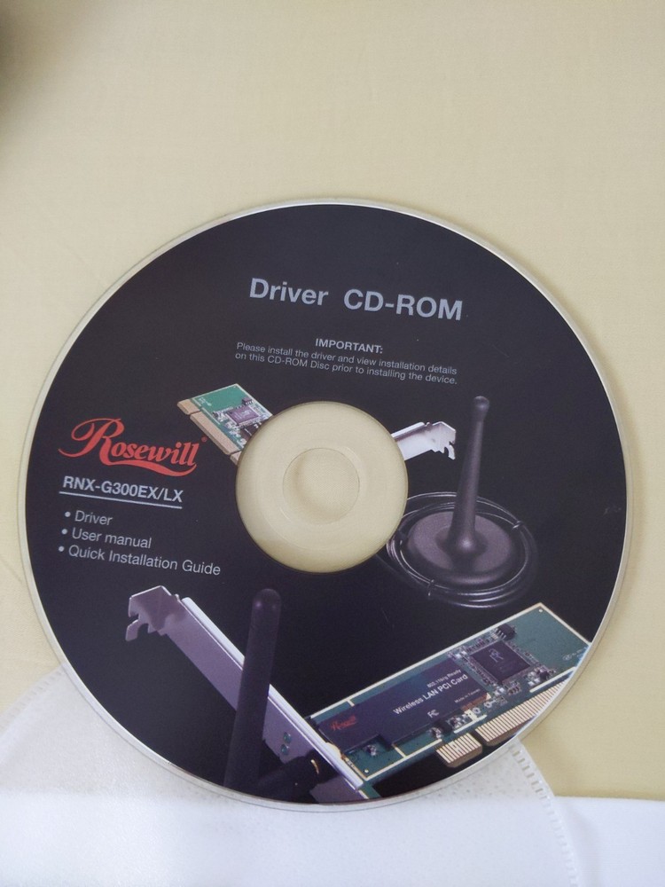 Rosewill RNX-G300EX/LX Driver CD ROM Software Disc Manual Installation Guide