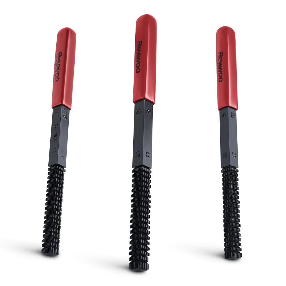 3-Piece Thread Restorer File Set, Thread Restoring Chaser Files, Thread Repai...