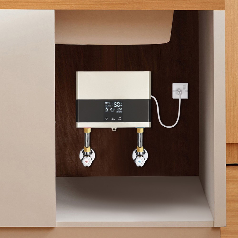 Mini Electric Tankless Hot Water Heater Constant Temperature Remote Control 110V