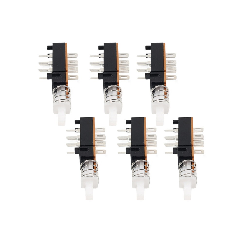 6pcs Momentary Push Button Switch DPDT 2 Pole 6 Pin 1 Position