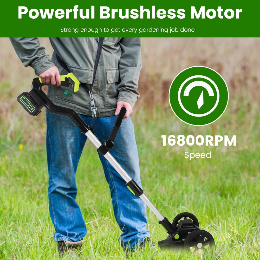 Cordless Electric Brushless Cutter Lawn Edger Grass String Trimmer