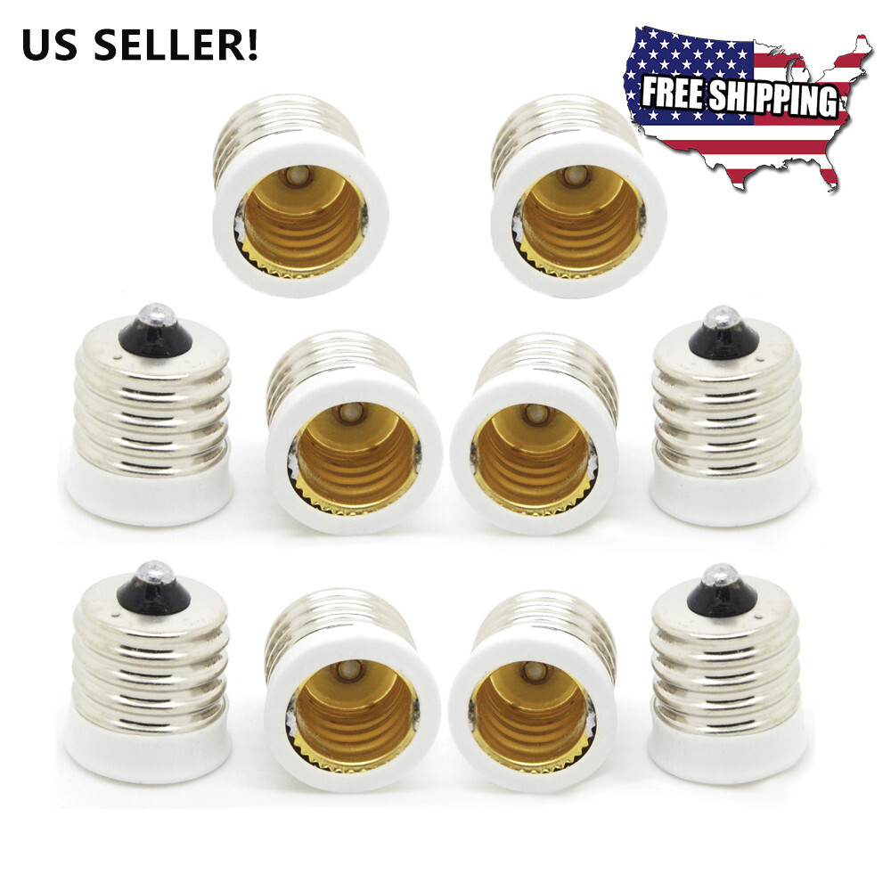 E17 Intermediate To E12 Candelabra Base Light Bulb Socket Adapter Reducer Lamp