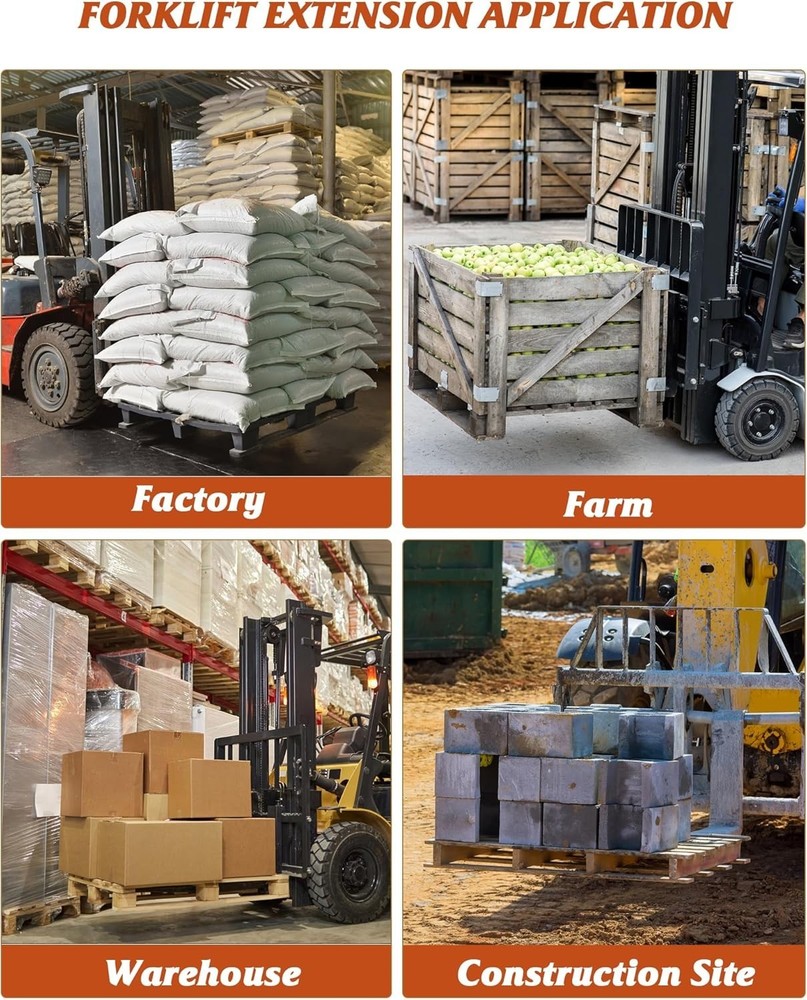 84" Fork Extensions 4.5inch Width Pallet Steel Pallet Forklift Extensions