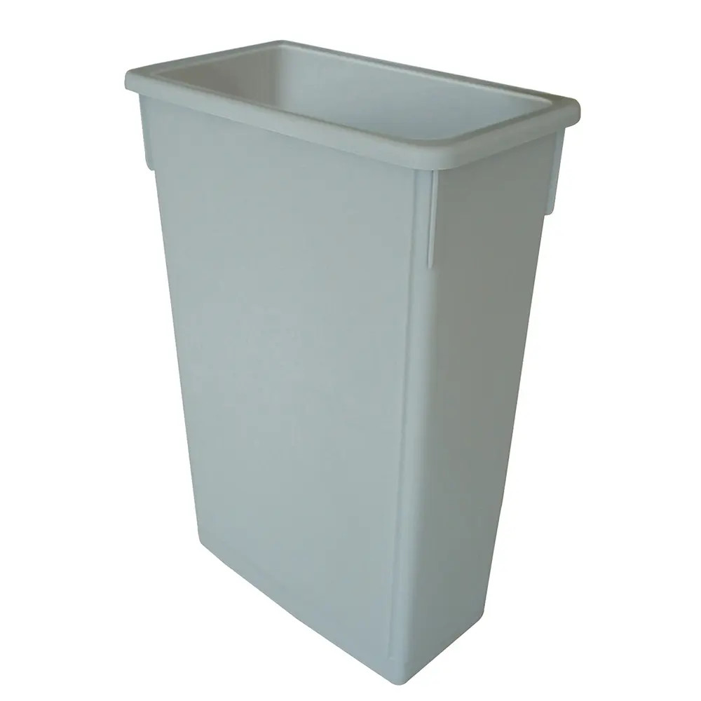 Thunder Group PLTC023G 23 Gallon Gray Rectangular Plastic Trash Can