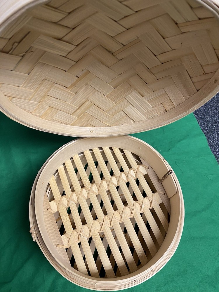 8” Bamboo Two Tier Steamer Basket