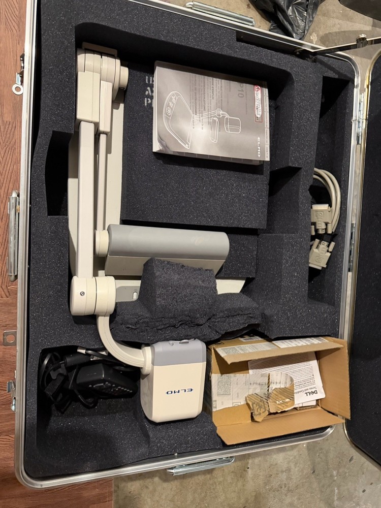 ELMO P10 Document Camera Visual Presenter w/ Remote, Cables, Manual, Case