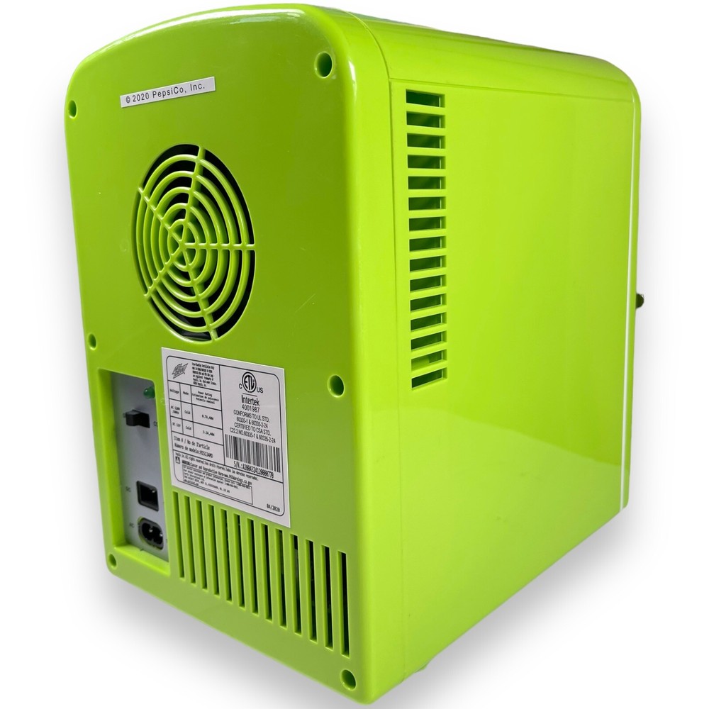 Mountain Dew MIS134MD-B Mini Portable Compact Personal Fridge Cooler 6 Can Cap