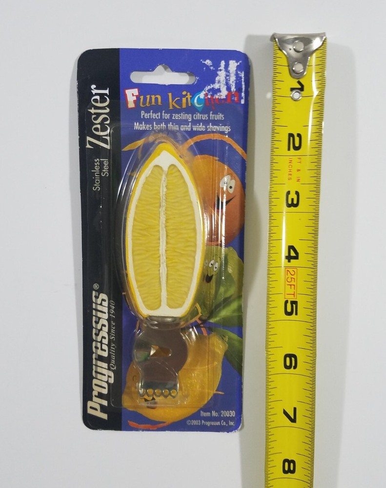 Progressus Lemon Half Handle Stainless Steel Zester Fun Kitchen - 2003 Old Stock