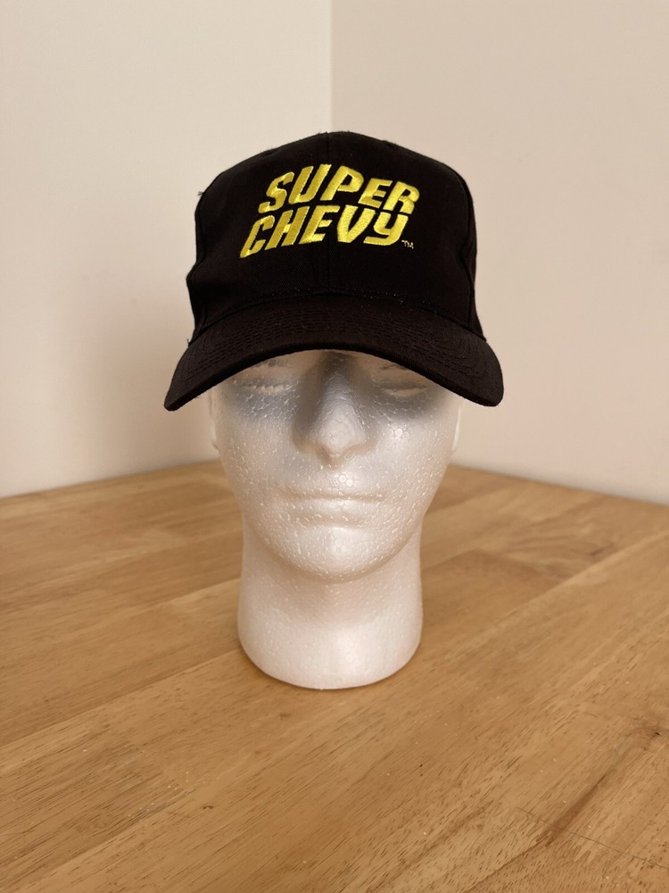Vintage SUPER CHEVY Magazine Hat Black - New Condition  Adjustable