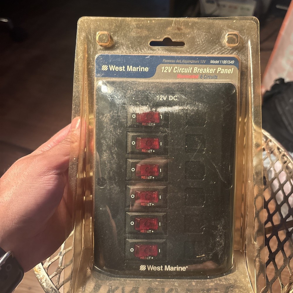 West Marine 12V DC 4-Position Circuit Breaker Switch Panel