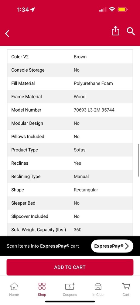 Espresso Recliner Couch