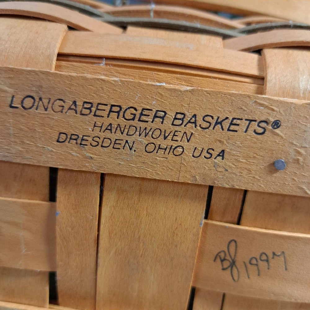 Longaberger 1992 Hostess Brown Remembrance Basket Set Medium